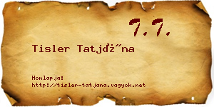 Tisler Tatjána névjegykártya